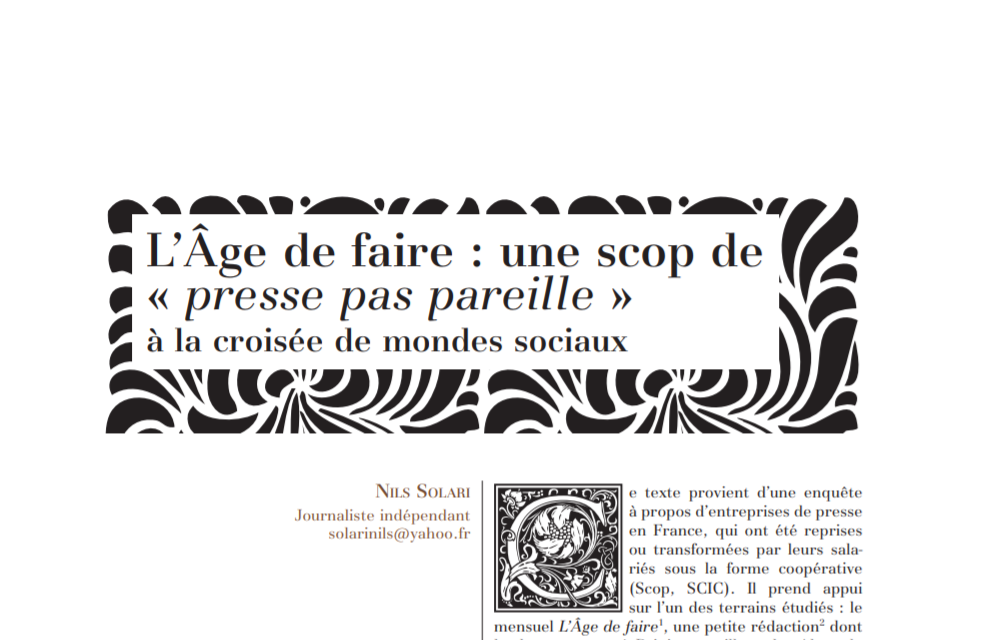 L'age de faire 2019